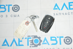 Ключ Chevrolet Bolt 17- keyless, 4 кнопки, мелкие сколы на хромее