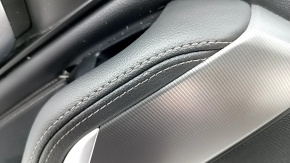 Обшивка дверей картка задня ліва BMW X5 G05 19-22 чорна шкіра без шторки, сіра вставка, надриви