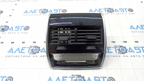 Дефлектор воздуховода центральной консоли с накладкой BMW X5 G05 19-22 черный глянец, потерт