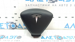 Подушка безпеки airbag в кермо водійська Tesla Model S 12-20 шкіра тип 1, чорна Б/У