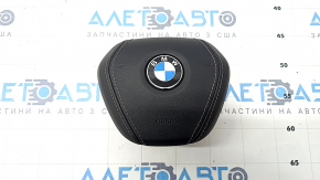 Подушка безопасности airbag в руль водительская BMW X5 G05 19-23 кожа черная, Sport