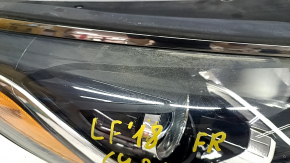 Фара передня права гола Hyundai Sonata 18-19 галоген з кріпленням, пісок, під полірування, тичка на молдингу