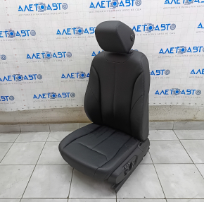 Сидіння водія BMW 3 F30 12-18 без airbag, електро з пам&#39;яттю, шкіра чорна, потріскана шкіра, під чистку