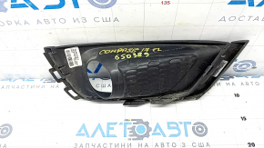 Грати бампера ліва Jeep Compass 17-21 Trailhawk з сірим молдингом, під птф, пісок