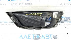 Грати бампера права Jeep Compass 17-21 Trailhawk з сірим молдингом, під птф, пісок