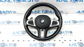 Руль с сборе с AIRBAG BMW 3 G20 19- кожа черная под лепестки с подогревом, M Sport, потер, царапины