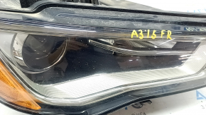 Фара передня права в зборі Audi A3 8V 15-16 xenon hid, з нижнім кріпленням, пісок