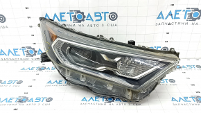 Фара передняя правая в сборе Toyota Rav4 19-21 LED, хром, Japan built, царапины