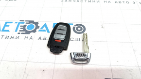 Ключ Audi Q5 8R 09-17 тип2, smart, 4 кнопки, подряпини, потертий хром