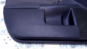 Обшивка двери карточка передняя левая Lexus CT200h 11-13 кожа черная, серый молдинг, потертости, царапины, тычка