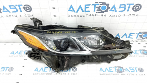 Фара передняя правая в сборе Toyota Camry v70 18-20 галоген + LED, песок