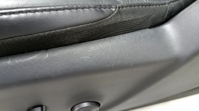 Водительское сидение Jeep Cherokee KL 19-23 с AIRBAG, кожа черная с перфорацией, электро, примято, потерто, под чистку, царапины на накладке