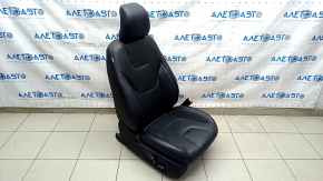 Пасажирське сидіння Ford Fusion mk5 17-20 з airbag, електричне, підігрів, вентиляція, перфорація, шкіра чорна, Titanium, під чищення