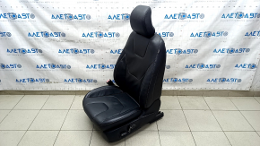 Сидіння водія Ford Fusion mk5 17-20 без airbag, електричне, підігрів, вентиляція, перфорація, шкіра чорна, Titanium, тріщини на шкірі