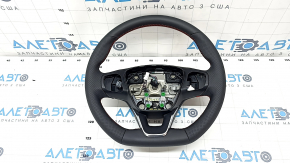 Кермо голе Ford Escape MK4 20- шкіра чорна, без підігріву, червоний рядок, ST Line