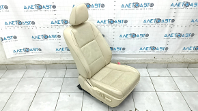 Пассажирское сидение Lexus ES300h ES350 13-18 без airbag, электро, кожа бежевая, подогрев, вентиляция, потерто, примято, потрескано, под химчистку, царапины