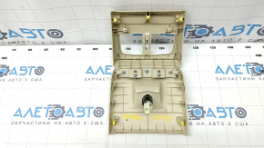 Накладка центральной консоли задняя Lexus ES300h ES350 13-18 бежевая, 2 части, с прикуривателем, царапины