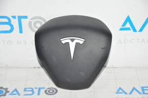 Подушка безопасности airbag в руль водительская Tesla Model Y 20- черн, ржавый пирапатрон