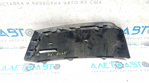 Решетка переднего бампера правая Audi A4 B9 17-19 без радара, хром, песок