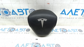 Подушка безопасности airbag в руль водительская Tesla Model 3 18- черная