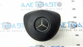 Подушка безопасности airbag в руль водительская Mercedes GLA 16-20 черная, царапины, полез хром