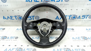 Руль голый Subaru Impreza WRX GH 09-14 кожа черна с красной строчкой, потерт