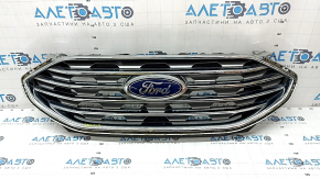 Решітка радіатора grill Ford Edge 19- в зборі зі значком, без камери, пісок, подряпини