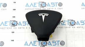 Подушка безпеки airbag в кермо водійська Tesla Model S 12-20 шкіра тип 1, чорна, подряпини