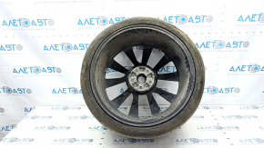 Комплект дисків з гумою R21 265/35 9J R21 245/35 8.5J Tesla Model S 12-20 з датчиками, з ковпачками, Continental, 5мм, бордюрка, надриви