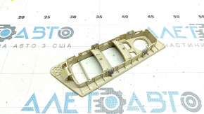 Накладка управління склопідйомником переднім лівим BMW 5 G30 17-23 бежева, під складання дзеркал, поліз хром