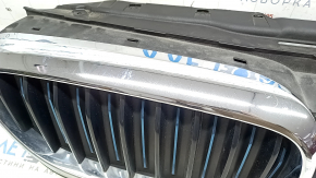 Решітка радіатора grill у зборі BMW 5 G30 18-530e hybrid, з жалюзі дефлектором радіатора, хром, пісок