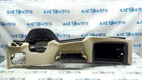 Торпедо передня панель з AIRBAG BMW 5 G30 17-23 чорна шкіра з бежевим schwarz/beige