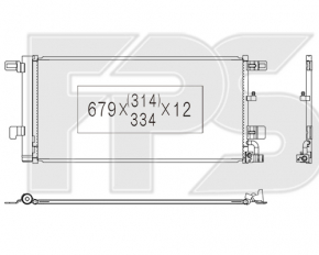 Радиатор кондиционера конденсер Audi A4 B9 17- 2.0T