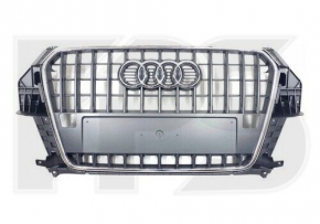 Решетка радиатора grill в сборе Audi Q3 15 без парктроников