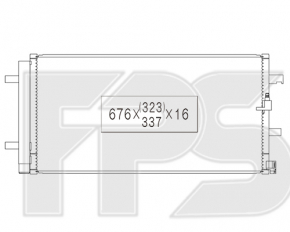 Радіатор кондиціонера конденсер Audi A6 C7 12-15 2.0T, 3.0T 676X323X16