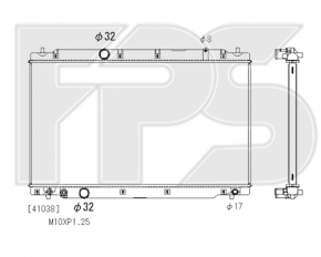 Радіатор охолодження вода Honda CRV 17-22 1.5Т