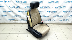 Пасажирське сидіння VW CC 08-17 без airbag, електро, шкіра чорна з бежевими вставками, перфорація, стрільнувши