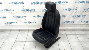 Водительское сидение Audi A4 B9 17-19 без airbag, электро, подогрев, кожа, черное, потрескано, под чистку