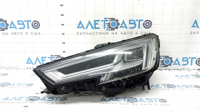 Фара передняя левая в сборе Audi A4 B9 17-19 Full LED, песок, царапины, паутинка