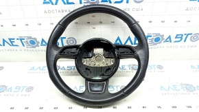 Кермо голе Audi A4 B8 13-16 3 спиці, шкіра, чорний, без кнопок, під перешив