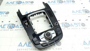 Накладка шифтера Audi A4 B8 13-16 рест, без кнопки start/stop, з керуванням медіа, МКПП,