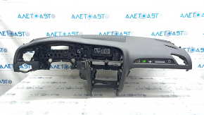 Торпедо передняя панель с AIRBAG Audi A4 B8 13-16 рест, черная, с накладками, царапины