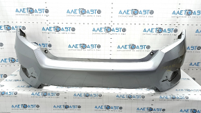 Бампер задний голый Honda Civic X FC 16-21 4d серебро, трещина в креплении, царапины
