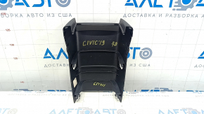 Накладка центральной консоли задняя Honda Civic X FC 16-21 черная, царапины