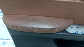 План подлокотника обшивки двери, кожа коричневая, с износом, для BMW X5 F15 2014-2018
