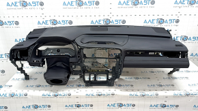 Торпедо передняя панель с AIRBAG Lexus RX350 20-22 черная, серая строчка, потерта