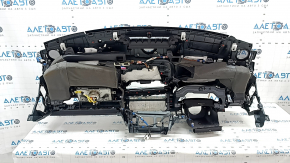 Торпедо передняя панель с AIRBAG Lexus RX350 20-22 черная, серая строчка, потерта