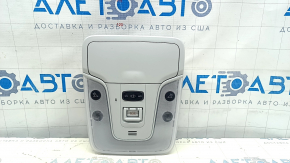 Плафон освещения передний Toyota Prius 50 16-22 серый без люка c кнопкой SOS