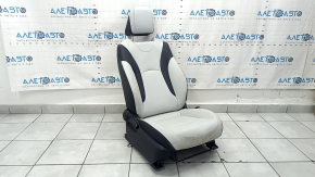 Пасажирське сидіння Toyota Prius 50 19-22 без airbag, механічне, підігрів, шкіра чорно-сіра, під хімчистку