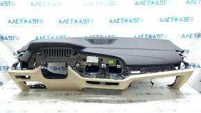 Торпедо передня панель з AIRBAG BMW X5 G05 19-23 шкіра, schwarz/beige